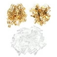 thumbnail image 1 of 50 Pairs Crimp Terminal Electric Brass Insulating Wire Cable Connector Kit Set 6.3mm Gold, 1 of 14