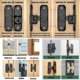 thumbnail image 2 of No Drill Installation Zinc Alloy Door Latch Bolt Lock for Sliding Doors Bathroom Bedroom Closet Door, 2 of 5