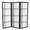Black, variant on 4 ft. Tall Japanese Design Double Cross Lattice Screen - White - 3 Panels