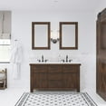 thumbnail image 2 of Water Creation Aberdeen 60" Wood Single Bathroom Vanity in Brown & White, 2 of 7