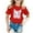 Red, variant on Girls Cute Easter Print Round Neck Short Sleeved Casual T Shirt Top Girls' T-Shirts Summer Casual Tee