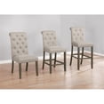 thumbnail image 4 of Balboa Tufted Back Counter Height Stools Beige and Rustic Brown (Set of 2), 4 of 5
