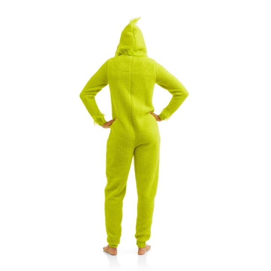 Licensed How the Grinch Stole Christmas Costume Hooded Women's Unionsuit Pajama