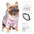 thumbnail image 3 of Goofa Breast Cancer Pink Ribbons Awareness (2) Pattern Small Dog Sweater Hoodies Pet Grey Hooded Soft Fleece Sweatshirts with Pocket Fall Winter Puppy Cat Sweaters Warm Clothes-Large, 3 of 8