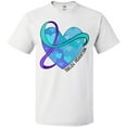 thumbnail image 3 of Inktastic Suicide Prevention Awareness Purple and Teal Heart Ribbon T-Shirt, 3 of 5