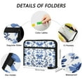 thumbnail image 3 of Organ Folder 14.2 x 0.8 x 10.6 Inches 13 Separate Pockets A4 Size Documents Folder A Sort Storage File Manager For The Home Office Blue Bow, 3 of 7