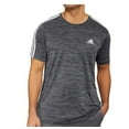 thumbnail image 3 of adidas Men's 3 Stripe Tech Tee Moisture Wicking Fabric Relaxed Fit, 3 of 6