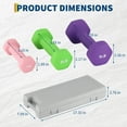thumbnail image 2 of Neoprene Dumbbell Set for Women & Kids - Light Dumbbell Set (1/2/3, 2/3/5, 3/5/8, 5/10/15 LB) with Storage Plastic Case, Packed In Pairs, Set of Small Weights for Home, Living Room, Bedroom, 2 of 7