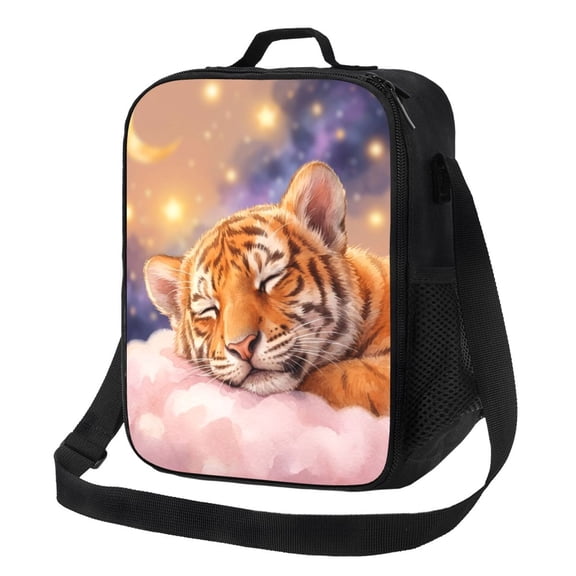 Cute Tiger Lunch Bag Insulated Leakproof Thermal Bag With Adjustable Shoulder Strap Reusable Lunch Box For Work Office Gym Men Women