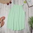 thumbnail image 6 of MRULIC tank top for women Women's Solid Color Slim Fit O Neck Halter T-Shirt Top Vests Tank Sleeveless Blouse Womens tank tops Green + L, 6 of 9