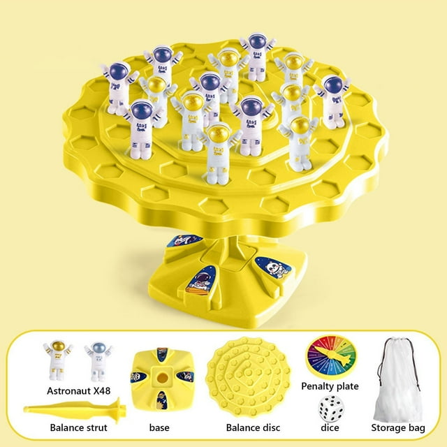 Rvkxad Astronaut Stacking Puzzle Toy, Math Balancing Game for KidsFine Motor Skills, Educational Space Toy, Strategy Game