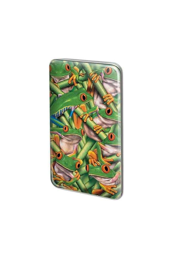 Red Eye Tropical Rainforest Frogs Metal Rectangle Lapel Hat Pin Tie Tack Pinback