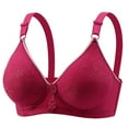 thumbnail image 3 of MVRLSH Jelly Bras For Women Womens Wireless Bra No Underwire Comfort Soft Breathable Plus Size Supportive Bralette Red 36B-42B, 3 of 5