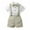 Beige, variant on FAHXNVB Boy 2 Piece Outfit Sets Soft Cotton Short Sleeve T-Shirts with Bowtie and Suspender Shorts Gentleman Wedding Dress Sets 12M-9 Years