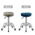 thumbnail image 5 of Hirioo Ocean Dolphin Fish School for Round Bar Stool Seat Covers Washable Stool Cushion Slipcover Elastic Bar Chair Covers for 12-14 Inch Chair-13 inch, 5 of 7