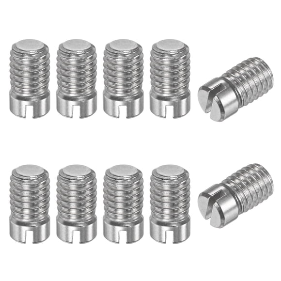 Uxcell Paquete de 10 Pasadores Cilíndricos Ranurados M8 x 14mm, Acero Inoxidable 304 para Dispositivos Metálicos [Tono Plateado]