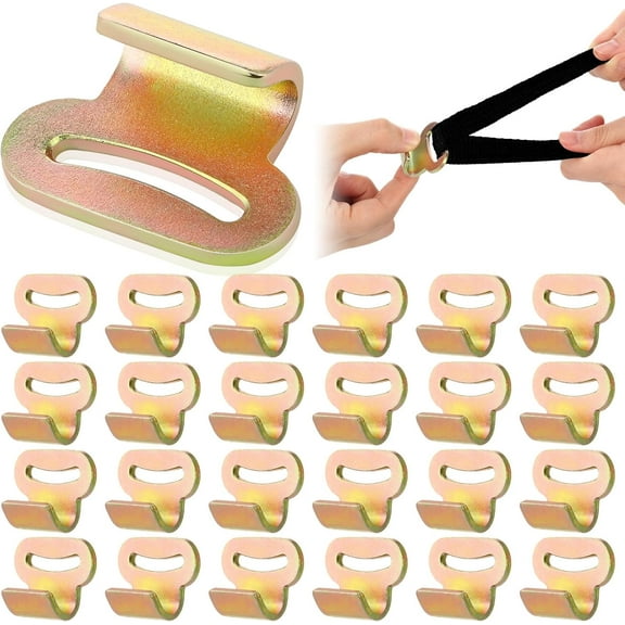 25 Pcs 1" Flat Hook Rooftop Cargo Tie Down Hook Car Roof Carrier Door Hook Attaches to Car Door Frame for 1" Tie Down Strap Webbing Secure Any Car Roof Bag Compatible with Most Cars Truck