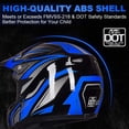 thumbnail image 3 of Casco ILM Youth Kids ATV Motocross B07 Azul/Plateado DOT, 3 of 7