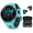 46mm Aqua +Black EarBuds, variant on Garmin Forerunner 265 Music GPS Running Smartwatch, Whitestone with AMOLED 1.3 in Touchscreen Display with Wearable4U White EarBuds Bundle