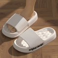 thumbnail image 4 of Bebealy-zapatillas de baño con letras para mujer, zapatos de ducha de casa, toboganes de playa de EVA, zapatillas de nube suaves a la moda, sandalias de verano 2024, 4 of 7