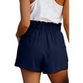 thumbnail image 3 of Qmyliery Women’s Summer Casual Loose Short Pants Fashion  Tie-up Elastic High Waist Shorts, 3 of 4