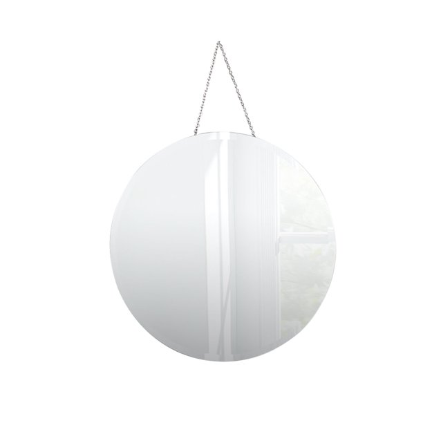 Patton Wall Decor 20" Round Frameless Wall Mount Accent Mirror