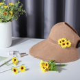 thumbnail image 4 of Luinabio 50 Mini Cabezas de Girasol Artificiales con Alambre de Hierro para Decoraci&oacute;n de Fiestas en Hogar Bodas Centros de Mesa de Flores para Novias Coronas Jard&iacute;n Luinabio NA, 4 of 6
