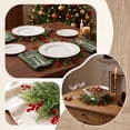 thumbnail image 6 of Tyidzon Christmas Pine Placemat, Artificial Round Greenery Placemat Reusable for Christmas Party Decorations, 6 of 7