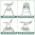 HARPPA 4in1 Convertible High Chair for Babies and Toddlers, Green