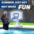 thumbnail image 7 of GoSports Splash Hoop PRO Swimming Pool Basketball Game - Includes Poolside Water Basketball Hoop, 2 Balls and Pump - White, 7 of 7