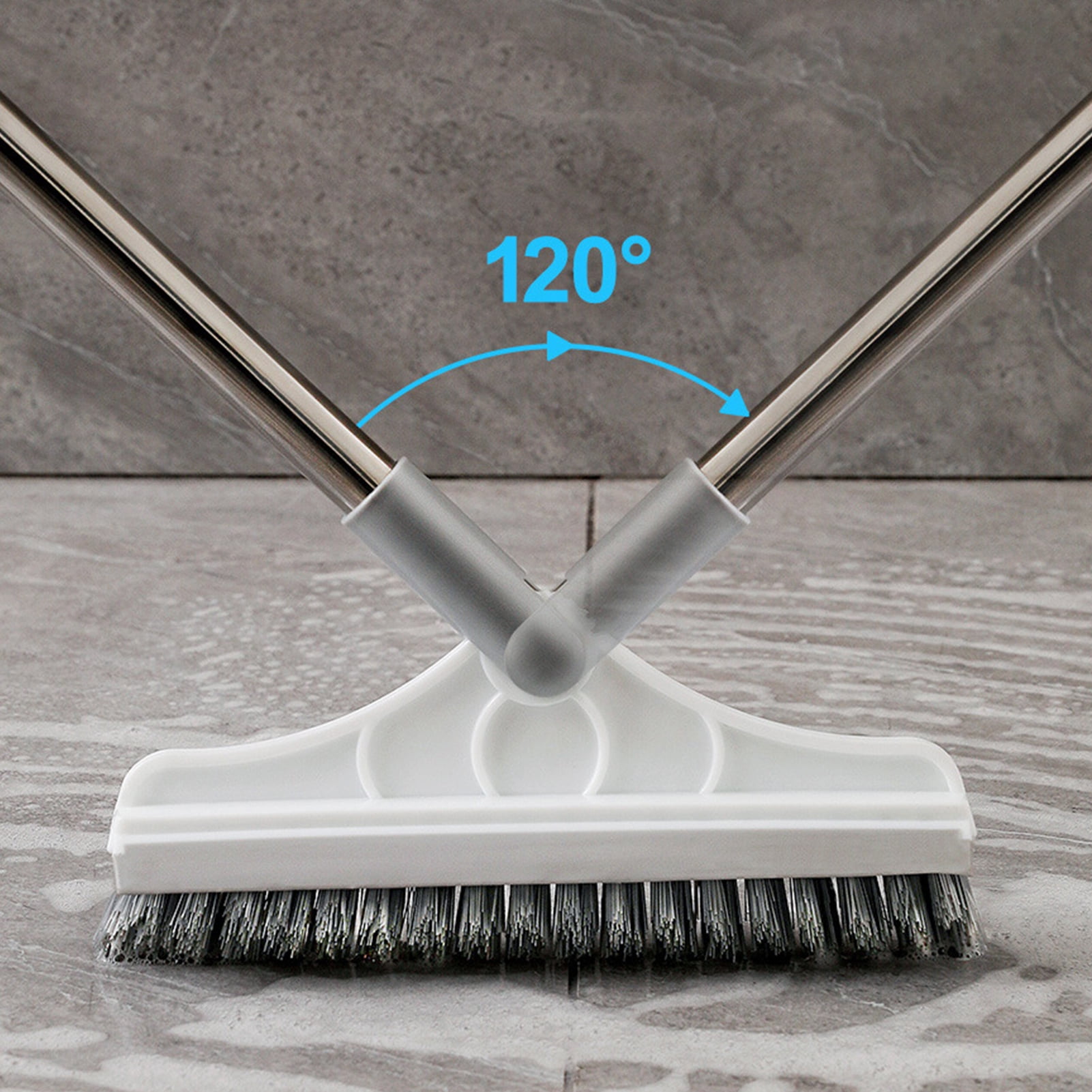 Cheers US Upgarded Floor Scrub Brush with Long Handle, Grout Brush with ...