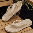 thumbnail image 5 of 2DXuixsh Men's Summer Flip Flops Outdoor Sandals Lightweight Soft Soles Arch Support Beach Slides Lace Up Adjustable EVA Non Slip, 5 of 5