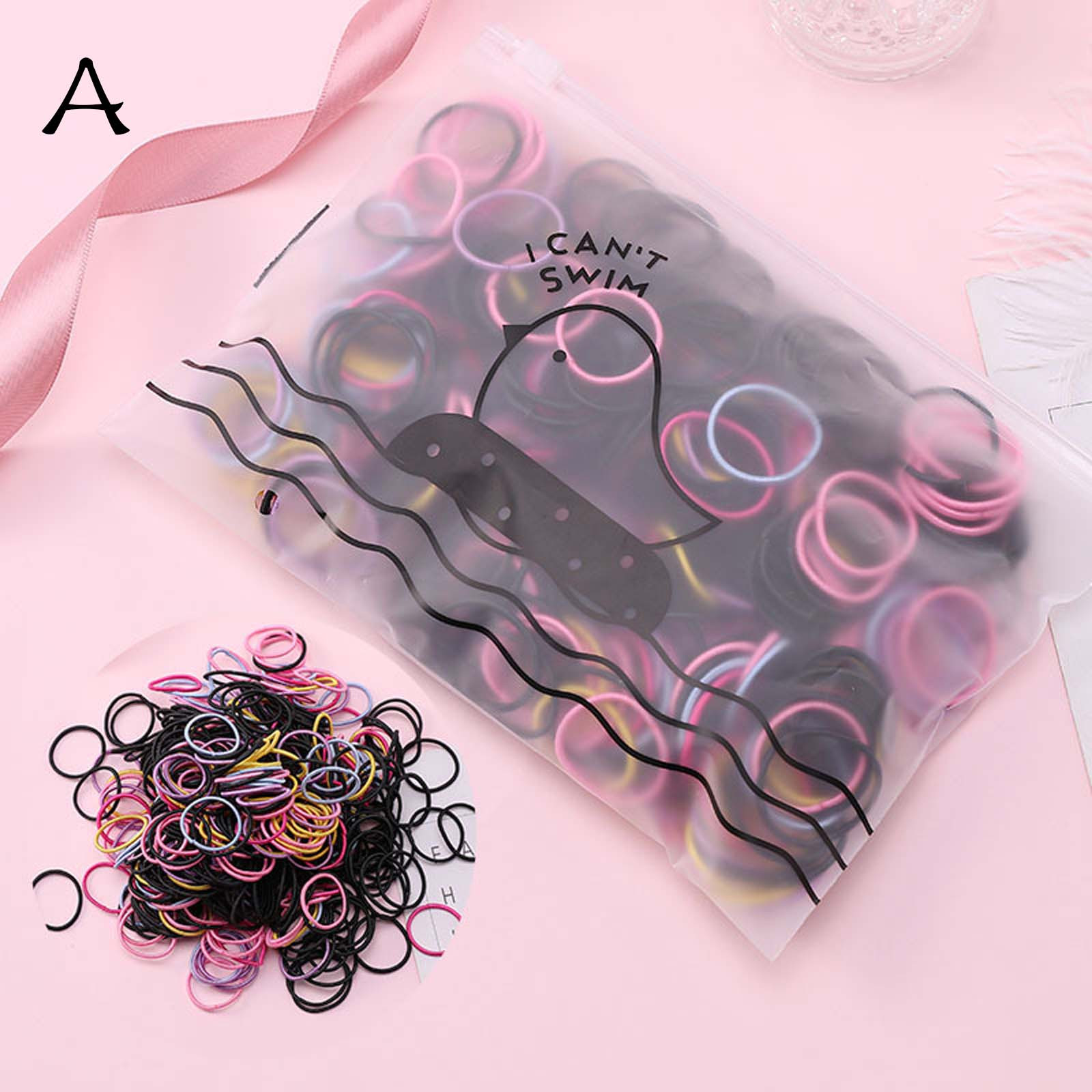 Leutsin Colorful Doesn't Hurt Hair Rubber Hair Band Kids Baby Girls