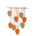 thumbnail image 1 of Hojas de macramé para colgar en la pared, borlas de hojas, fondo bohemio, decoración de pared bohemia para guardería, dormitorio, decoración de dormit Naranja mayimx Tapiz de macramé, 1 of 9