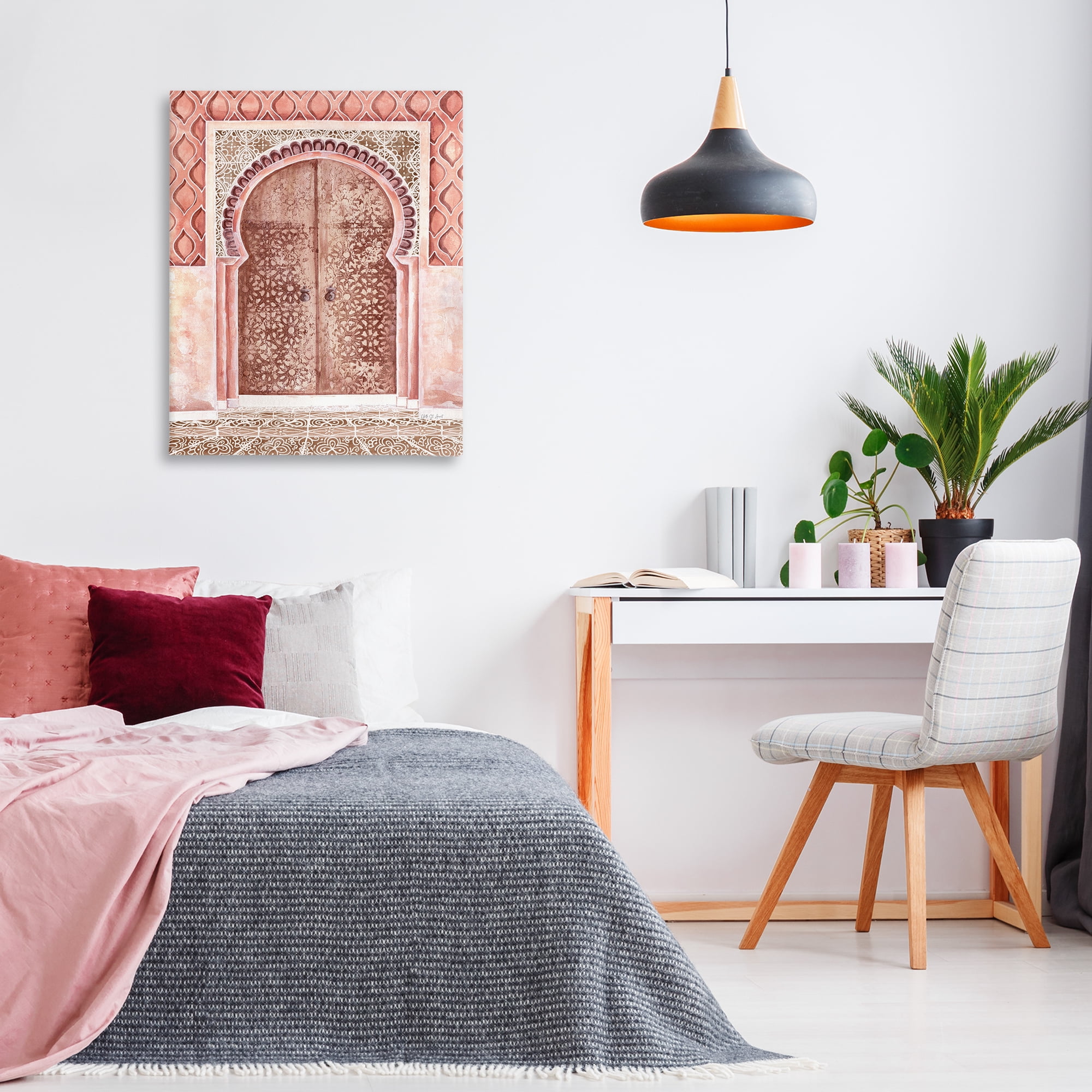 Stupell Industries Moroccan Entrance Architecture Buildings & Architecture Painting Wrapped Canvas Art Print Wall Art, 30 x 40