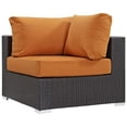 thumbnail image 6 of Modway Convene 8 Piece Outdoor Patio Sectional Set in Espresso Orange, 6 of 7