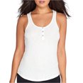 thumbnail image 1 of P.J. Salvage Womens Ribbed Pajama Sleep Tank Top, Off-White, X-Large, 1 of 1