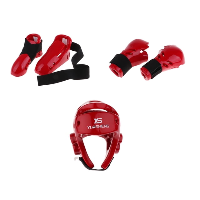 Casco de boxeo KickBoxing Guantes de para niños MMA Punching Judo Foot Guard Cabeza M kusrkot Equipo de protección