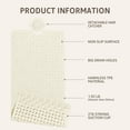 thumbnail image 4 of OTHWAY Non-Slip Bath Mat for Tub with Hair Catcher, 39"x17" Long Shower Mat, Large Drain Holes, Machine Washable Gripper Tub Mat (Beige), 4 of 11