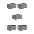 thumbnail image 1 of maskred Sac de Rangement Robuste et Durable pour Armoire, Espace Bien Organisé, Boîte de Rangement Pliable avec Poignée, Coton Multifonctionnel, Gris, 5 Pcs, 1 of 6