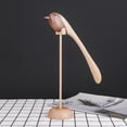 thumbnail image 3 of Nordic Wood Carving Lovebirds Figurine, Decorative Wooden Bird Statue with Stand, Living Room TV Cabinet & Sideboard Decor, High Wooden Animal Figurines, 3 of 9