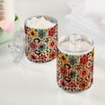 thumbnail image 2 of Yayeee 4 Pack Qtip Holder Dispenser for Bathroom with Lid Cotton Swab Canister, Colorful Flowers, 2 of 6