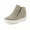 Grey canvas, variant on Cushionaire Hart Womens Casual Shoes with Dual Zippers- Lightweight Hidden Wedge Fashion Sneakers for Women