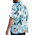 thumbnail image 3 of Ice Hockey Men's Casual Poplin Printed Button Down Short Sleeve Summer Beach Shirts - Unisex, 3 of 6