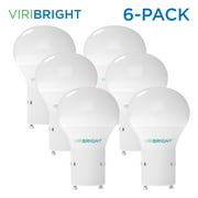 Viribright 60 Watt Replacement LED Light Bulbs (6 Pack), 6500K Daylight, 800  Lumens, GU24, 90  CRI