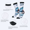 thumbnail image 3 of Four Seasons Universal Socks (2 Pairs) - Vibrant Mixed Color Socks with Dynamic Surfing Wave Design Unisex Trendy Socks for All Seasons, 3 of 5