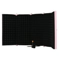 thumbnail image 1 of Graflsoa Foldable Portable Microphone Isolation Shield for Outdoor Recording, Noise Reduction with High-Density EVA Foam, ABS+Sponge Material, Pink (Multiple Colors Available), 1 of 8