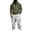 Army Green, variant on Men’s Pullover Hoodie with Front Pocket and Drawstring Hood Long Sleeve Top and Cargo Pants Set for Casual Wear Black M