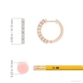 thumbnail image 3 of ANGARA Lab Grown Airline-Set Diamond Hoop Earrings for Women in 14K Rose Gold (Size-2mm| Color-F-G| Clarity-VS) | April Birthstone, Anniversary, Jewelry Gift for Women | Lab-Grown Diamond Earrings, 3 of 5