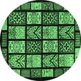 thumbnail image 1 of Ahgly Company Indoor Round Abstract Emerald Green Modern Area Rugs, 8' Round, 1 of 4